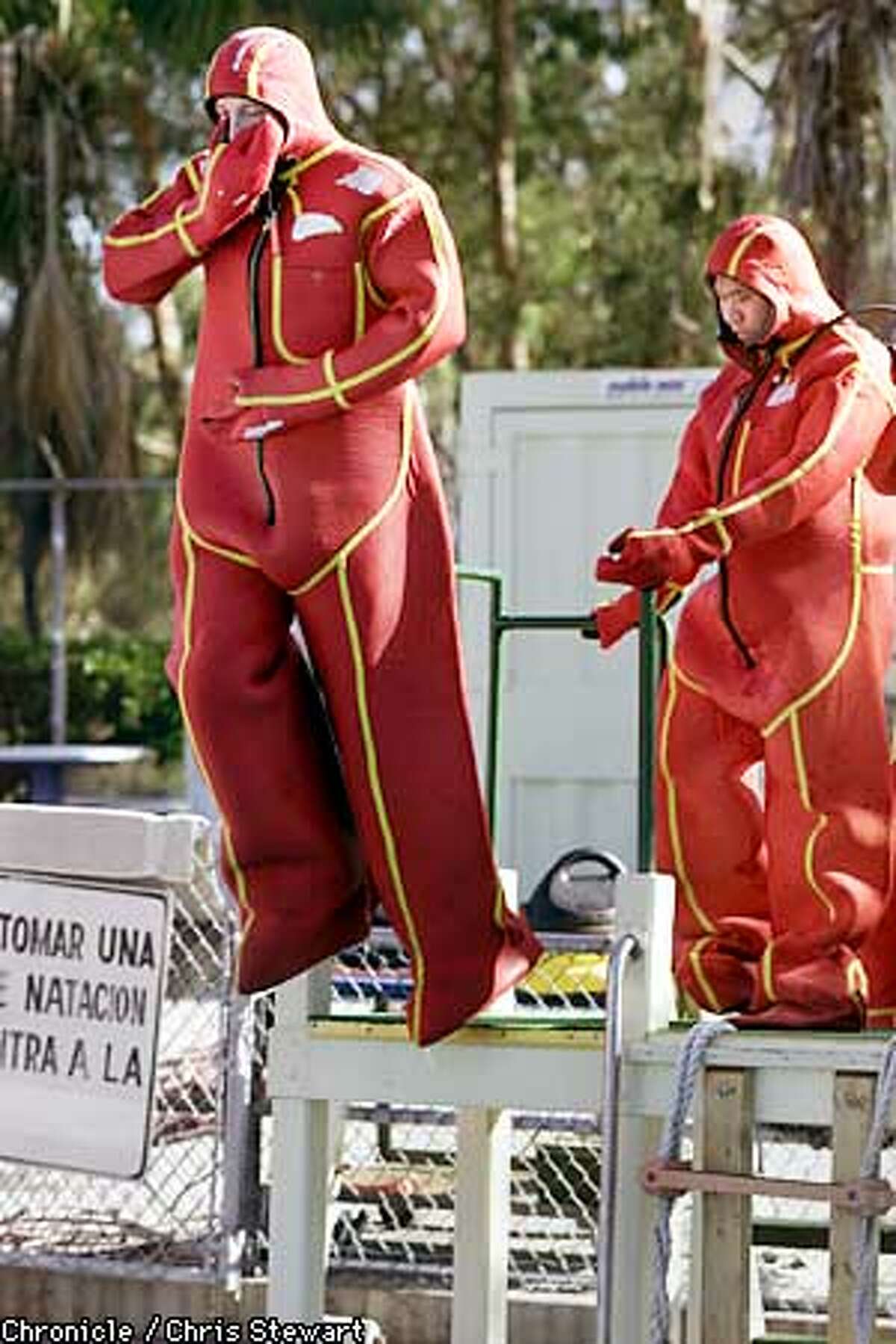 Safety on high seas / Sailors dive into required survival course