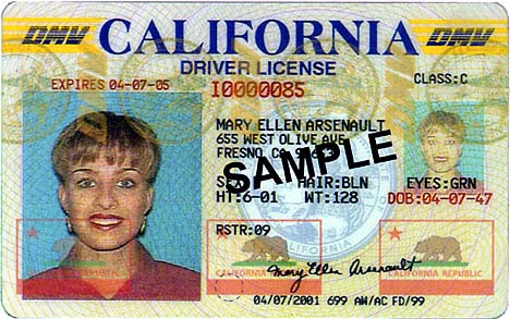 Usa California Id Card
