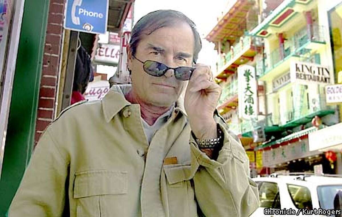 Travel writer Paul Theroux on a book tour for his new Novel set in Hawaii.. the photo was taken in China town.Photo By Kurt Rogers