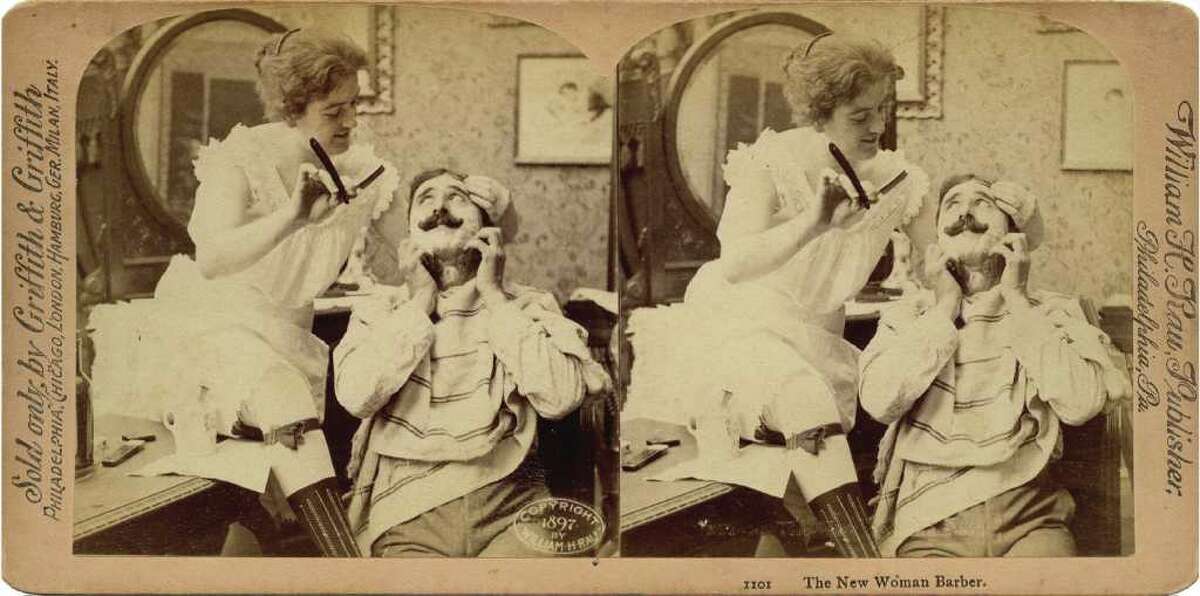 THE SAGE COLLEGES ?THE NEW WOMAN BARBER? (1897) is among the images in ?Victorian Narrative Stereography, 1855-1910,? which exhibits original stereo-views (an early form of 3-D photos) from the Victorian era, at the Little Gallery, Sage College of Albany, through Feb. 26.