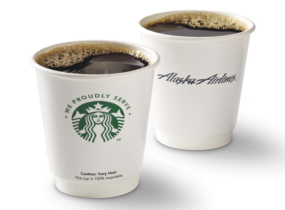 Cup, cup and away! Starbucks and Alaska Airlines are making coffee