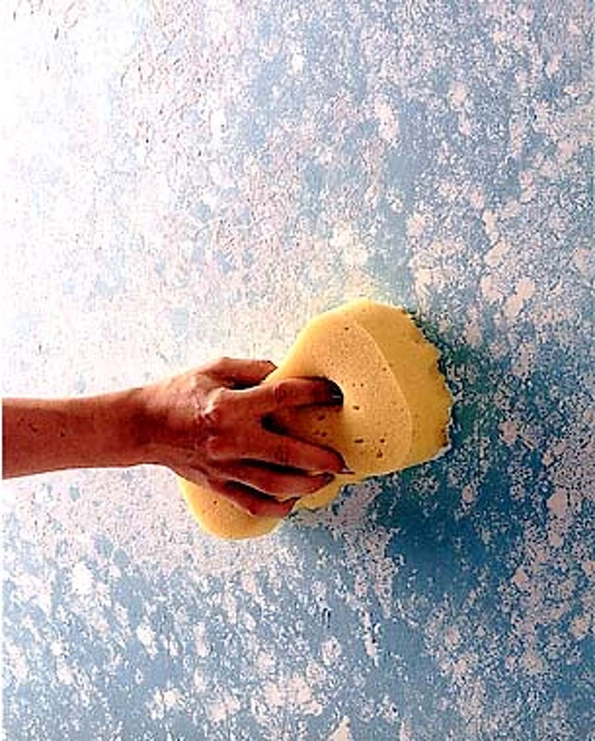 Paint misty for me / Color it easy: Sponging paint onto a wall is an ...