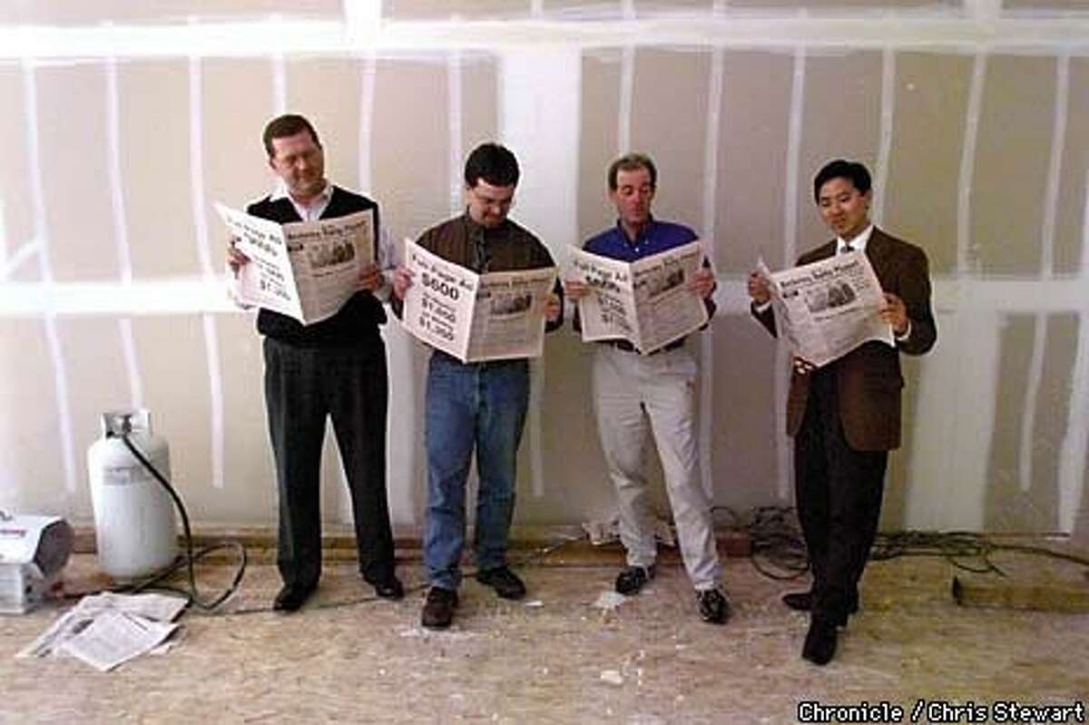 Berkeley newspaper founders (from left) Ron Mix, Dave Danforth, Rob Cunningham and Arnold Lee. Chronicle Photo by Chris Stewart