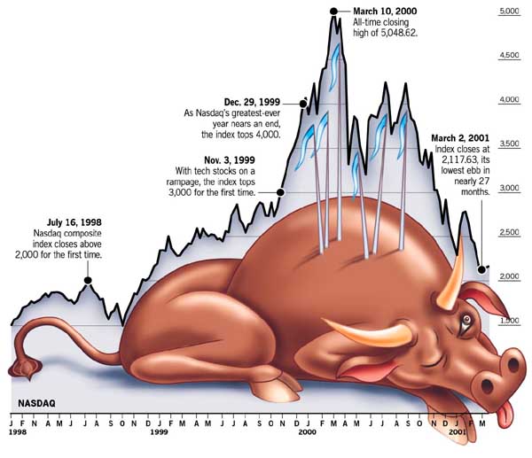 Nasdaq Fall Tech's Brutal Fall / After Nasdaq's yearlong plunge, there may be signs ...