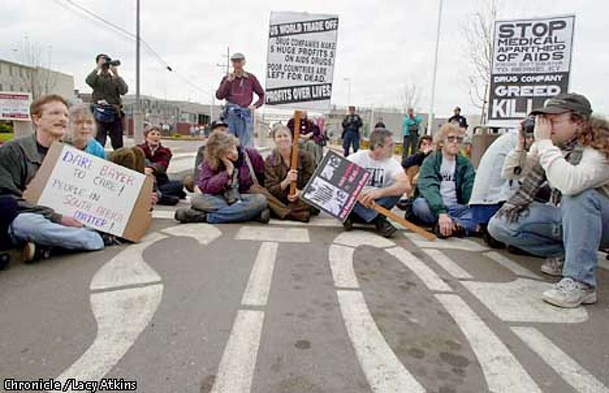Protest At Bayer Lab