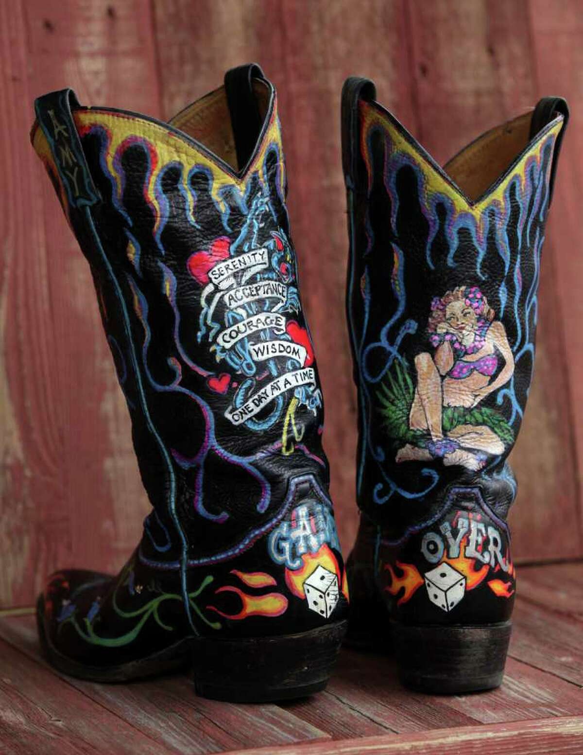 Painted boots make a statement