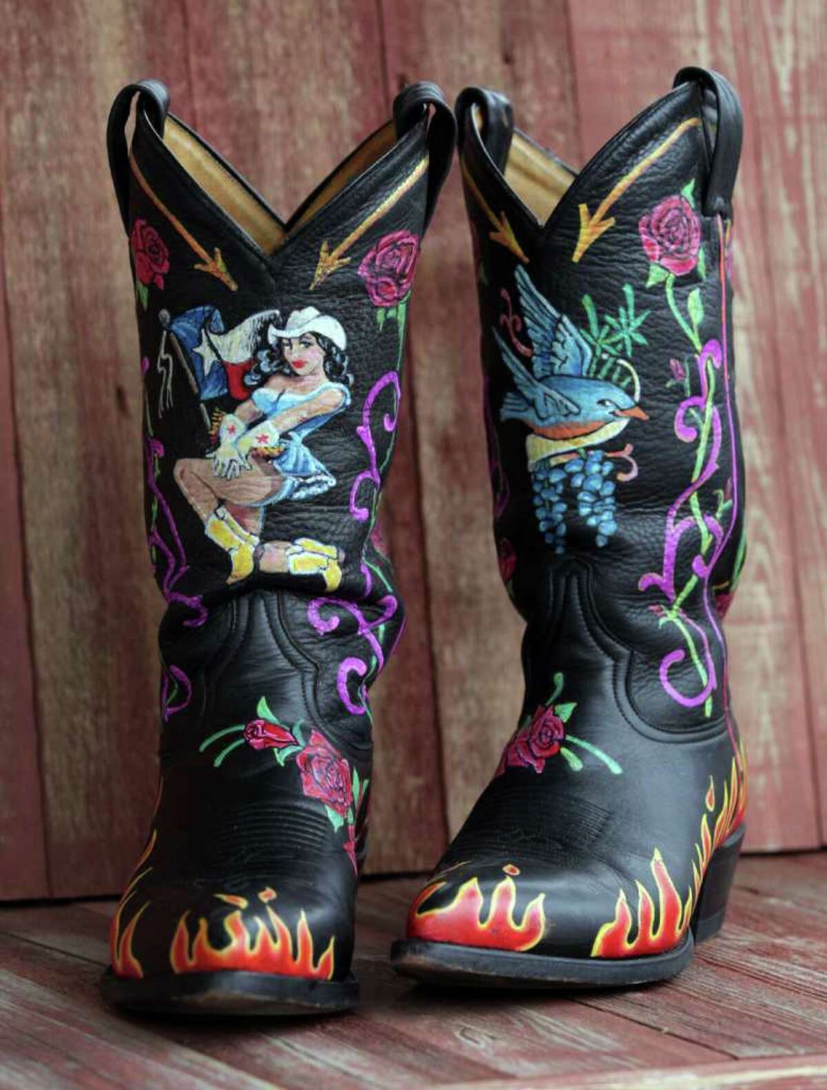 Painted boots make a statement