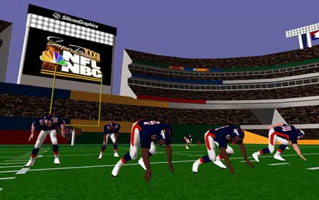 NFL Animation Passes a Milestone / Super Bowl system gives field's-eye view