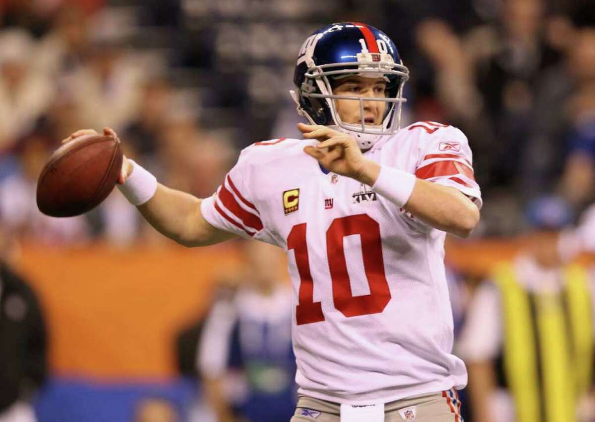 Eli Manning With the Vince Lombardi Trophy Super Bowl XLII 