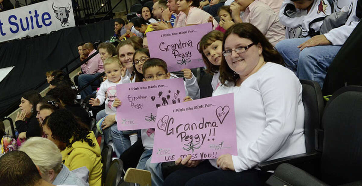 The San Antonio Rampage held its annual Pink in the Rink fundraiser for the Susan G. Komen foundation Friday night.