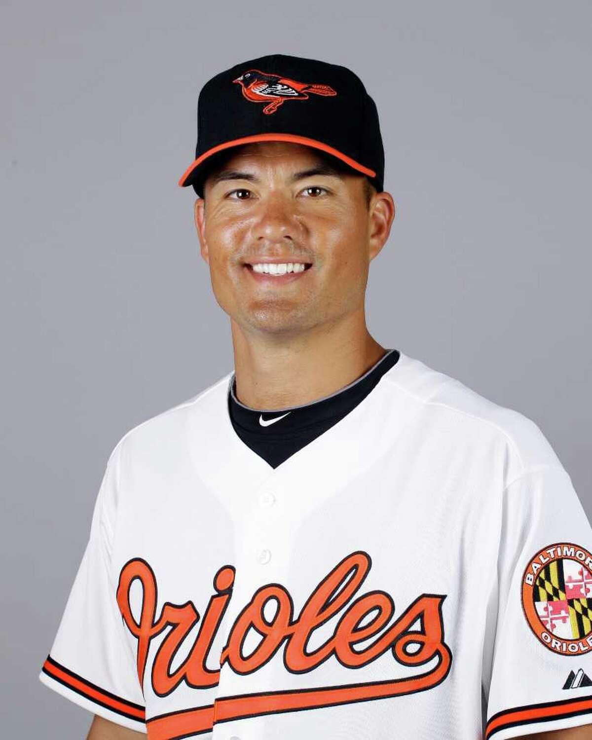 This is a 2011 photo of Jeremy Guthrie of the Baltimore Orioles. The Colorado Rockies acquired the veteran right-hander on Monday, Feb. 6, 2012 in a move that bolsters their young rotation. In exchange, the Rockies send reliever Matt Lindstrom and right-hander Jason Hammel to the Orioles. (AP Photo/Eric Gay)