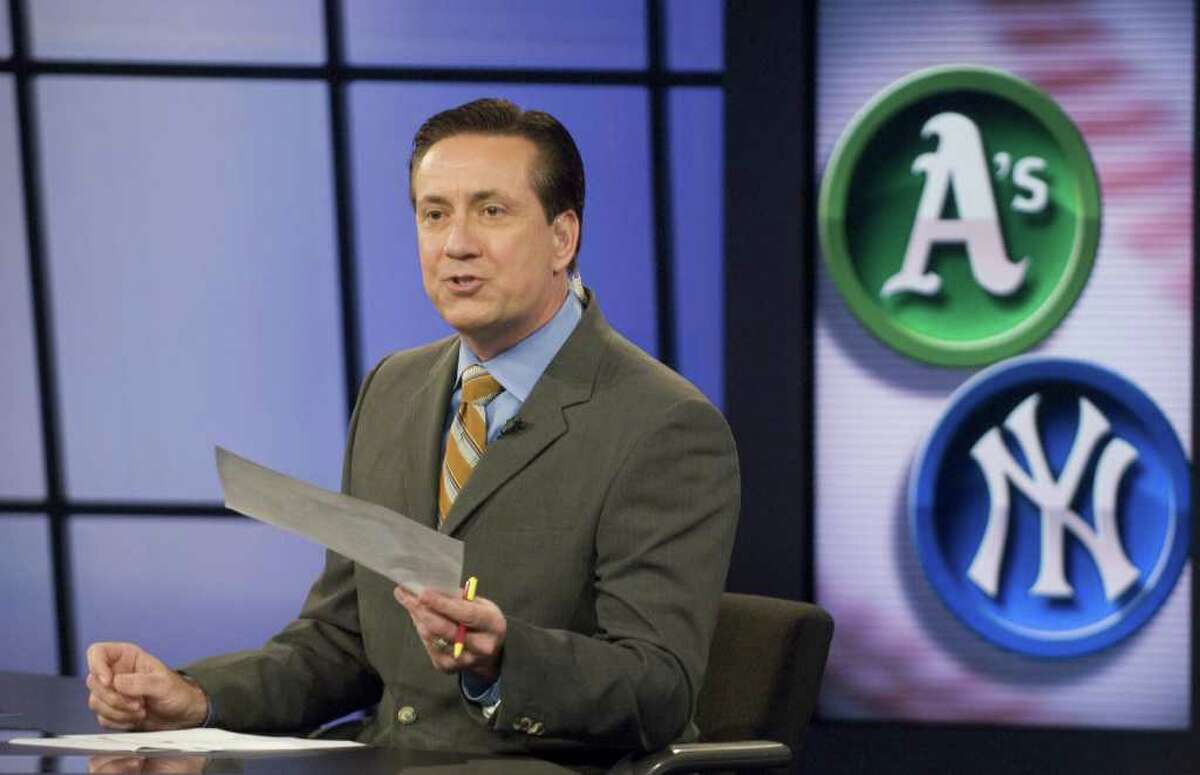 The YES Network's Bob Lorenz, of Westport, anchors the Yankees pre-game show at the network's studio in Stamford, Conn. on Thursday, July 23, 2009. Lorenz was charged with driving under the influence on Wednesday, Feb. 8, 2012 in Westport.
