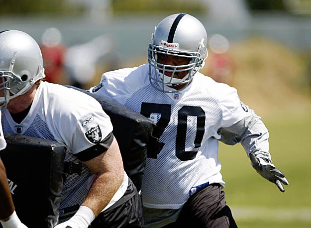 Wide receiver ASHLEY LELIE during a mini-camp workout at the