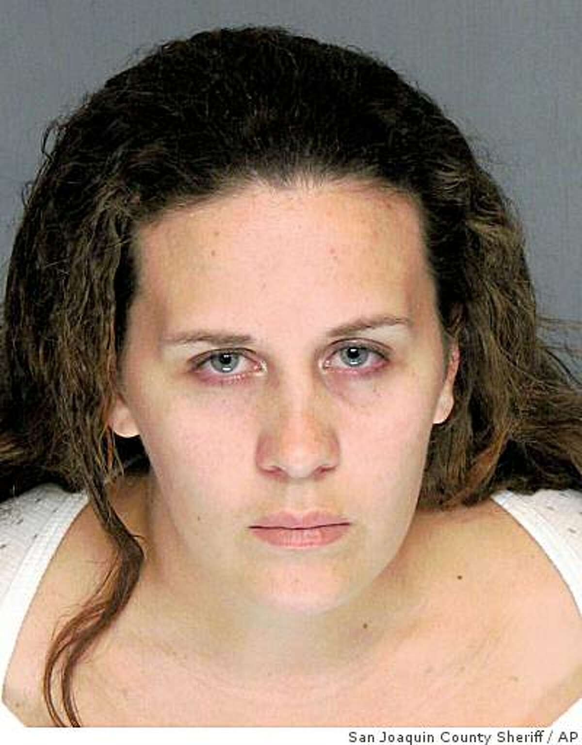 This image provided by the San Joaquin County Seriff's department shows the booking photo of Melissa Huckaby taken Saturday April 11, 2009. Huckaby, a Sunday school teacher, has been arrested and charged with kidnapping and killing a California girl whose body was found in a suitcase. Tracy Police Sgt. Tony Sheneman says 28-year-old Melissa Huckaby was arrested late Friday night after voluntarily going to police for questioning about the death of 8-year-old Sandra Cantu. (AP Photo/San Joaquin County Sheriff)