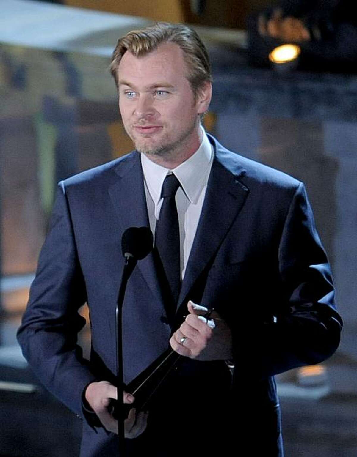 Christopher Nolan accepts the award for Ultimate Scream at the Scream Awards on Saturday Oct. 16, 2010, in Los Angeles.