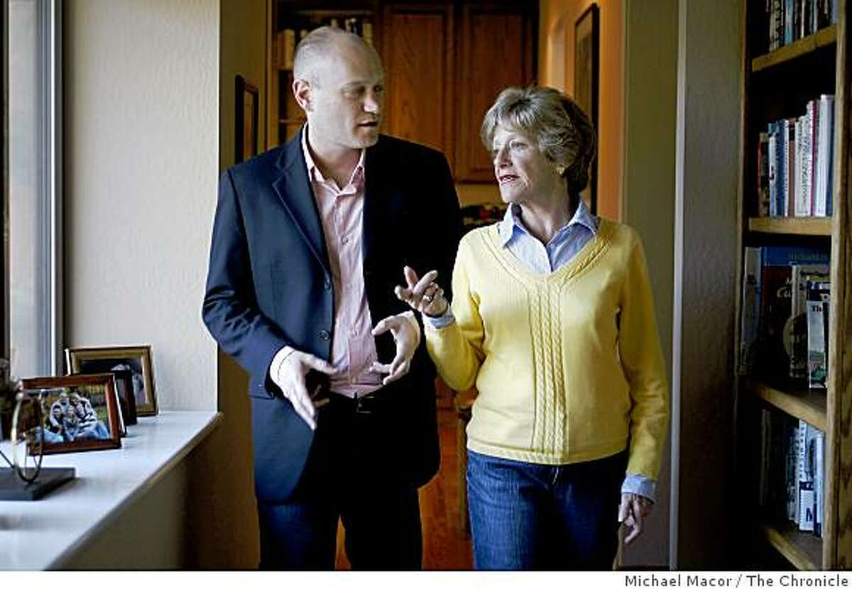 At Margot Somerville's Walnut Creek home, she and her son, GOP strategist Todd Harris, discuss how her identity theft-related problems began one day in San Francisco in June 2006. On that day a thief stole her wallet as she rode a packed F-line streetcar along the Embarcadero.