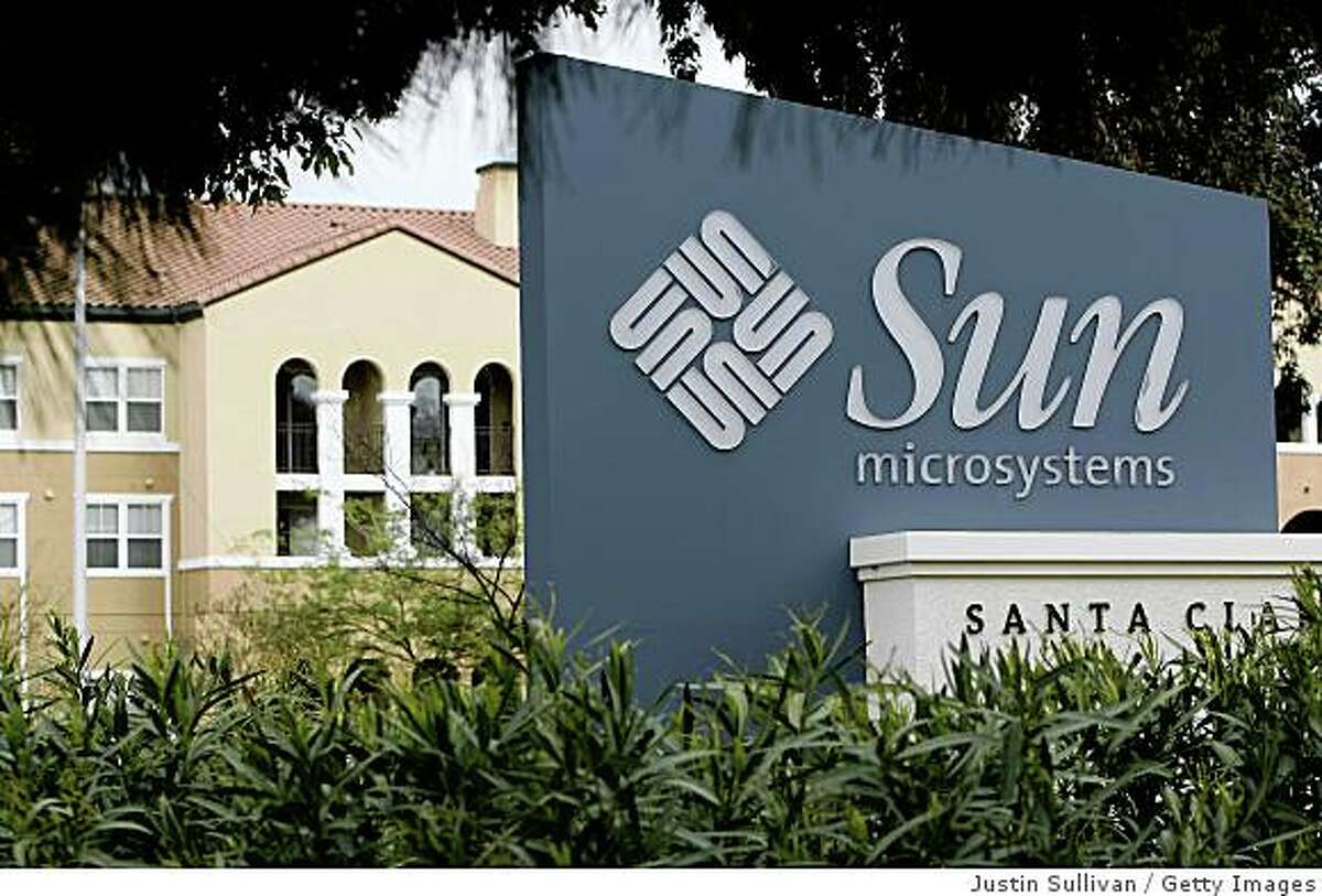 SANTA CLARA, CA - MARCH 18: A sign is posted outside of the Sun Microsystems headquarters March 18, 2009 in Santa Clara, California. IBM is reportedly in talks to buy Sun Microsystems for nearly $6.5 billion. (Photo by Justin Sullivan/Getty Images)