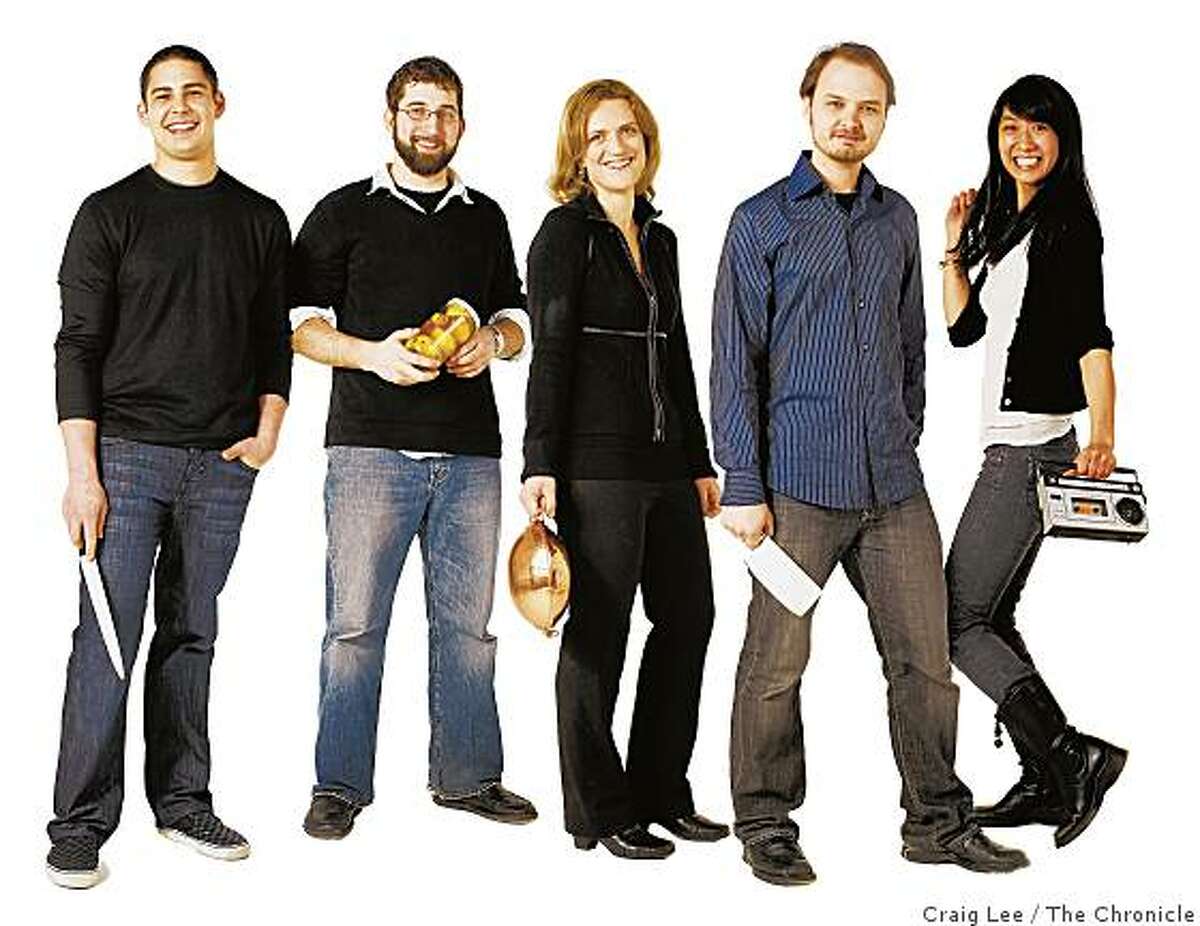 2009 Rising Star Chefs, from left: Louis Maldonado (Cafe Majestic), Justin Simoneaux, (Moss Room), Lisa Eyherabide (Gitane), Rodrigo Da Silva, (Corso), Melissa Chou, (Aziza).