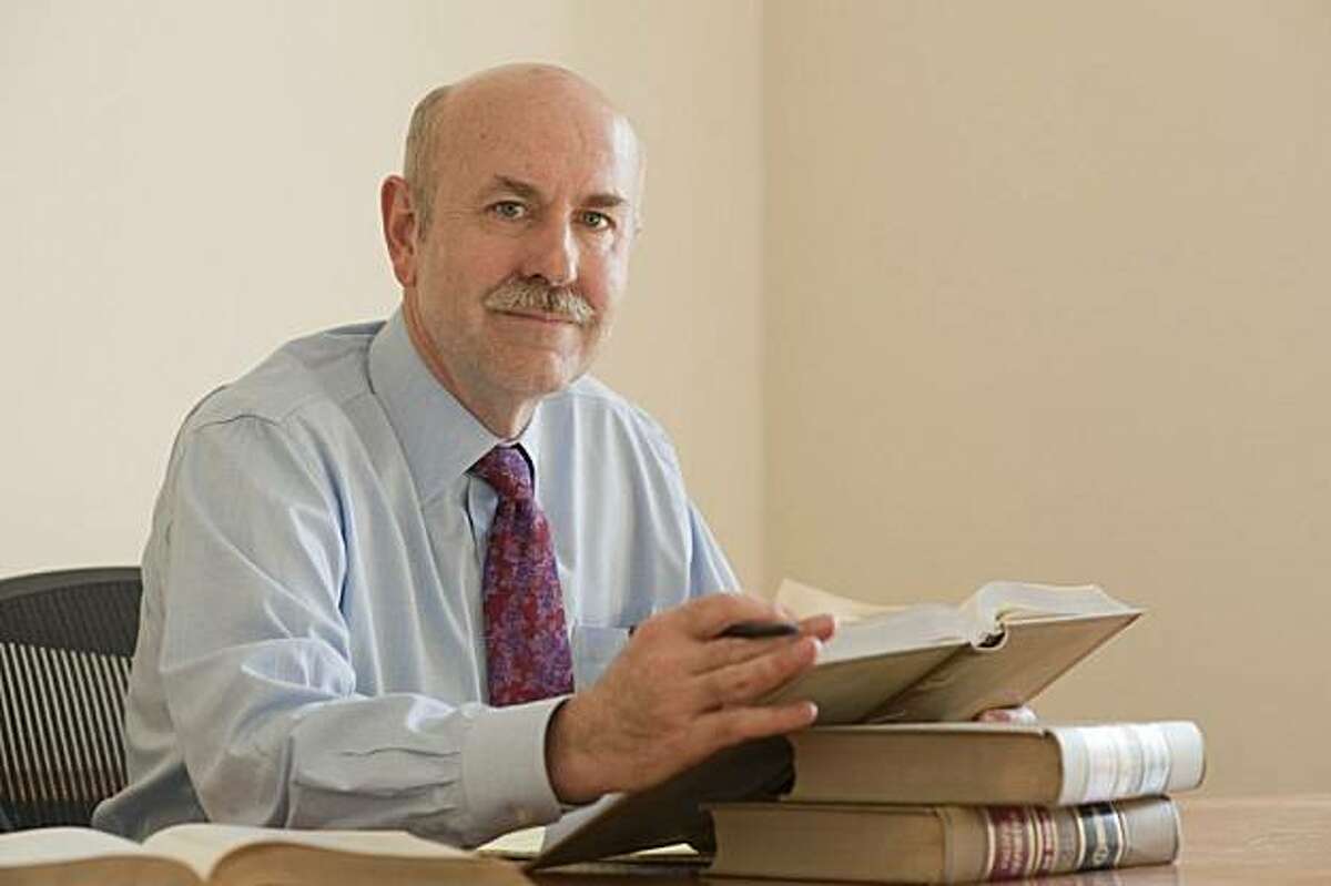 Judge Richard Ulmer in his law library. Photo courtesy of Judge Ulmer campaign