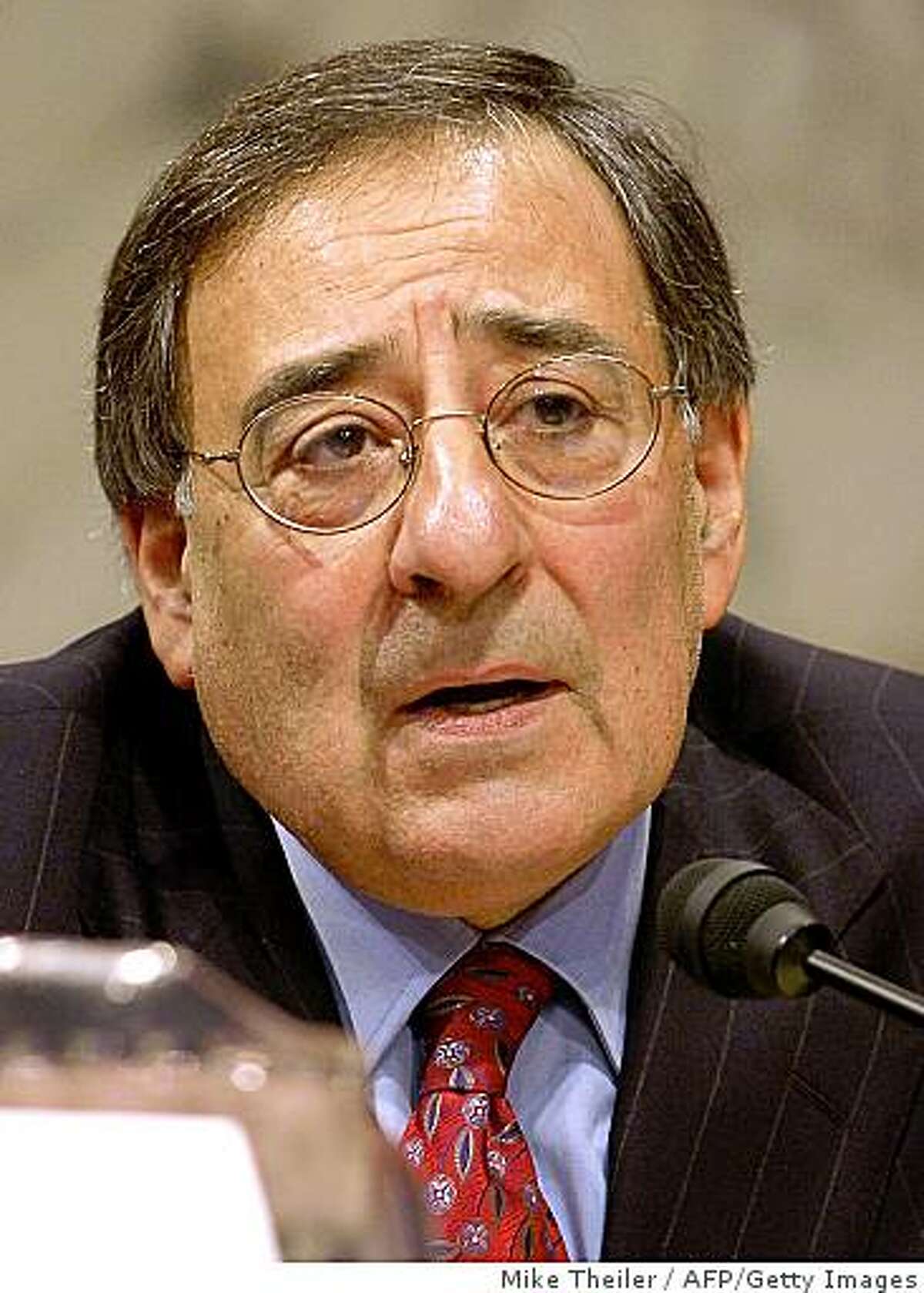 Washington, UNITED STATES: Iraq Study Group member and former Clinton Chief of Staff Leon E. Panetta makes remarks during a news conference after the Iraq Study Group delivered their report to President Bush and Congress, 06 December 2006 in Washington,DC. The bi-partisan group reported that the situation in Iraq is "grave and deteriorating", and offered recommendations to be taken. AFP PHOTO/Mike Theiler (Photo credit should read MIKE THEILER/AFP/Getty Images)