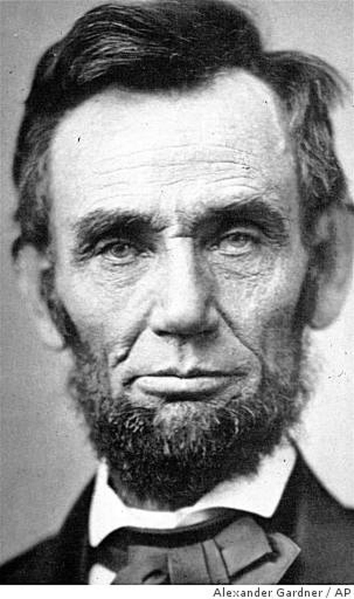 **ADVANCE FOR SUNDAY, FEB. 8** **FILE** Abraham Lincoln, is shown in this November 8, 1863 file photo. Lincoln sat for 33 photographers and 127 portraits, 37 of them by Gardner - "Mr. Lincoln's Cameraman". (AP Photo/Alexander Gardner, file)