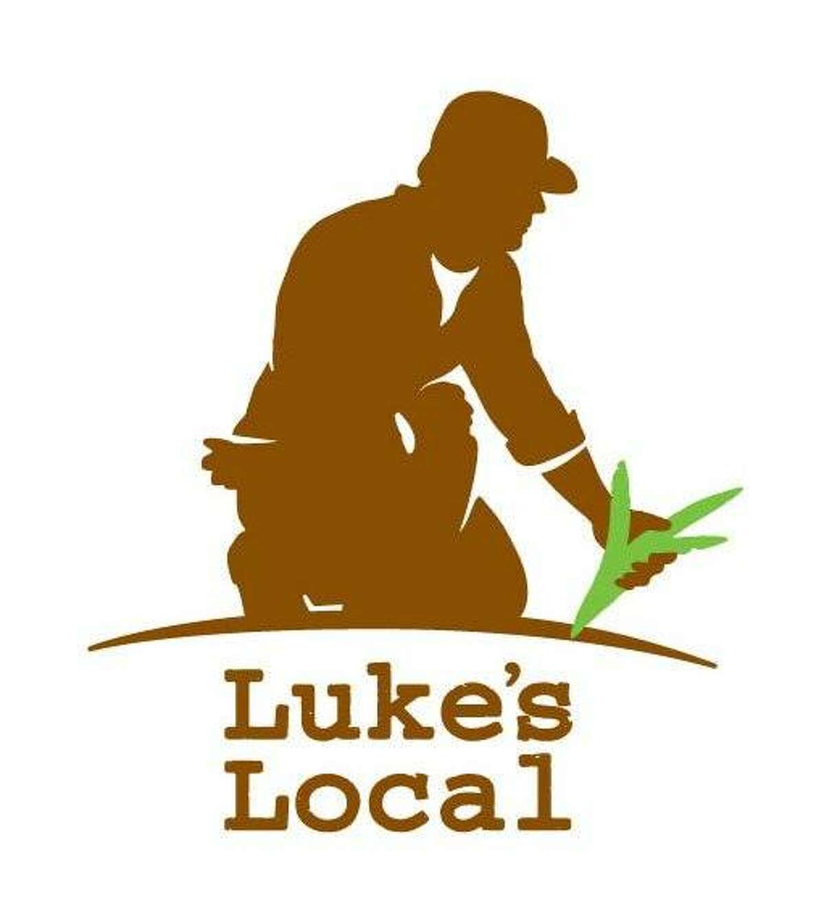 The logo from Luke's Local, a tiny food shop at the CalTrain station in Palo Alto.