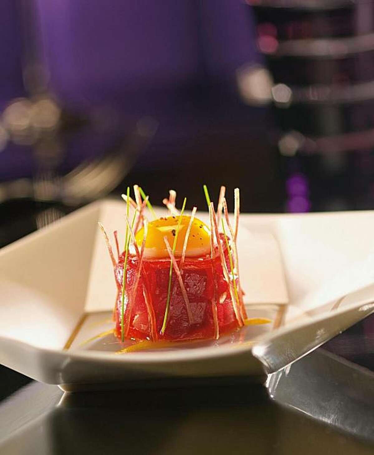 "Le Thon," a tuna tartare dish as seen at Joël Robuchon in Las Vegas.
