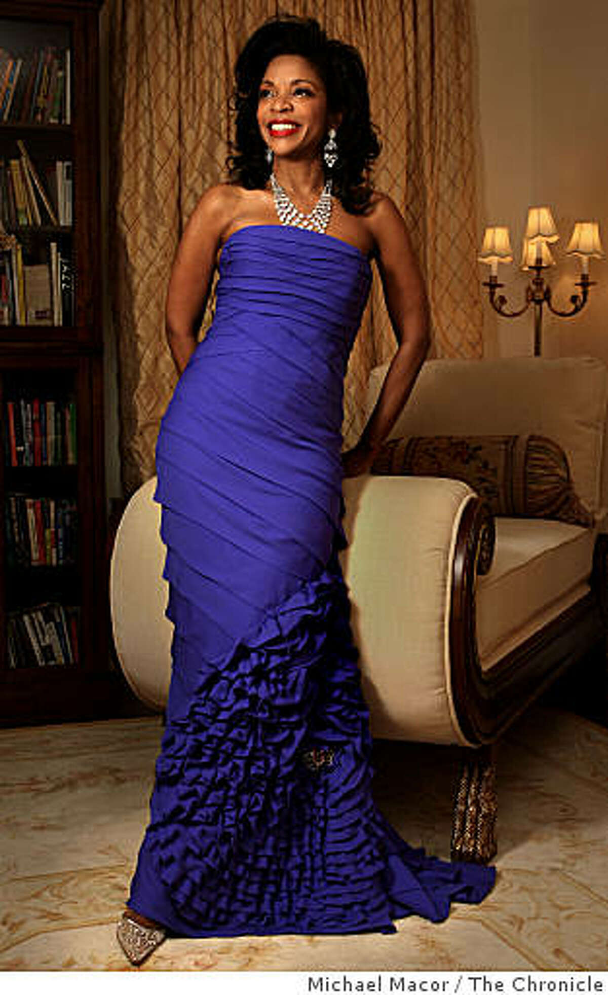 Pamela Joyner will be bringing several gowns and suits by local designer Azadeh of San Francisco. Joyner at her San Francisco home on Tuesday Jan. 13, 2009, in San Francisco, Calif.