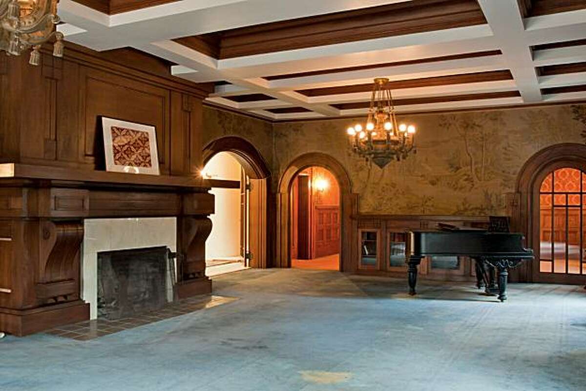A piano room at the Spring Mansion in Berkeley for the real estate cover.