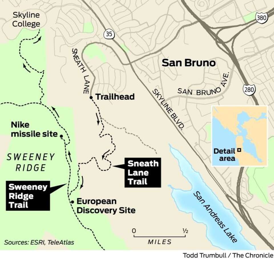 Sweeney Ridge: Discover views of bay like 1769