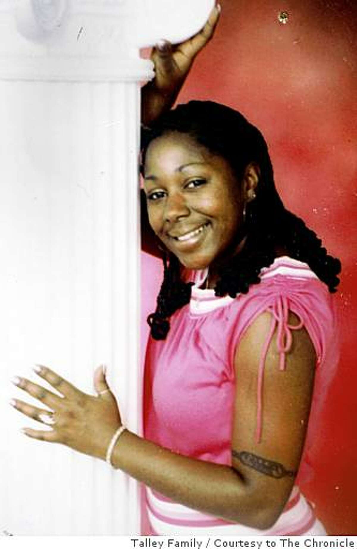 A photograph of Taneka Talley was made available by her family in Vallejo, Calif., on Wednesday, Nov. 26, 2008. Talley was fatally stabbed to death in 2006 but her insurance company is refusing to pay benefits to her son claiming the murder was racially motivated.