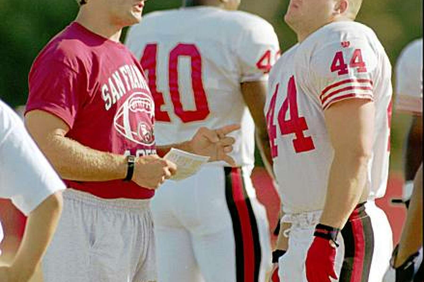 Tom Rathman now a 49er Coach!  Nfl football 49ers, Nfl 49ers, 49ers players