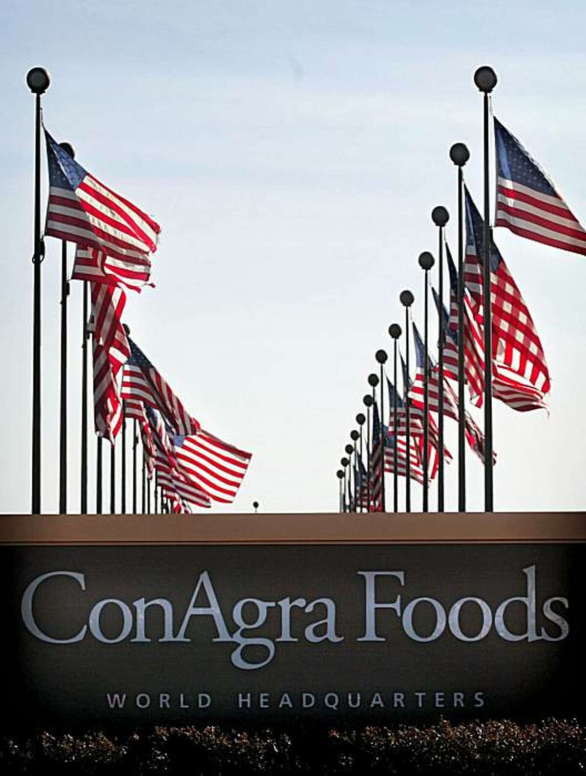 ConAgra Foods Inc. corporate headquarters are pictured in Omaha, Nebraska on Wednesday December 22, 2004. ConAgra Foods Inc., the third-largest U.S. food company, said second-quarter profit fell 10 percent after the sale of its chicken business and a rise in ingredient costs. Photographer: Eric Francis/ Bloomberg News.