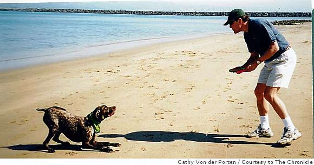 Eric Von der Porten plays with his dog, 11-year-old Otto, a German Short-haired Pointer, in Half Moon Bay, Calif., in Dec. 2005. Von der Porten, who ran a small, San Carlos-based investment fund, killed himself on Dec. 2, 2008. According to his family, Von der Porten had become very depressed as the stock market collapsed in recent months.