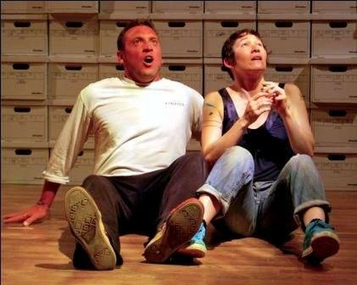 Joe Estlack and Erin Mei-Ling Stuart (right) in Mugwumpin's "This Is All I Need"