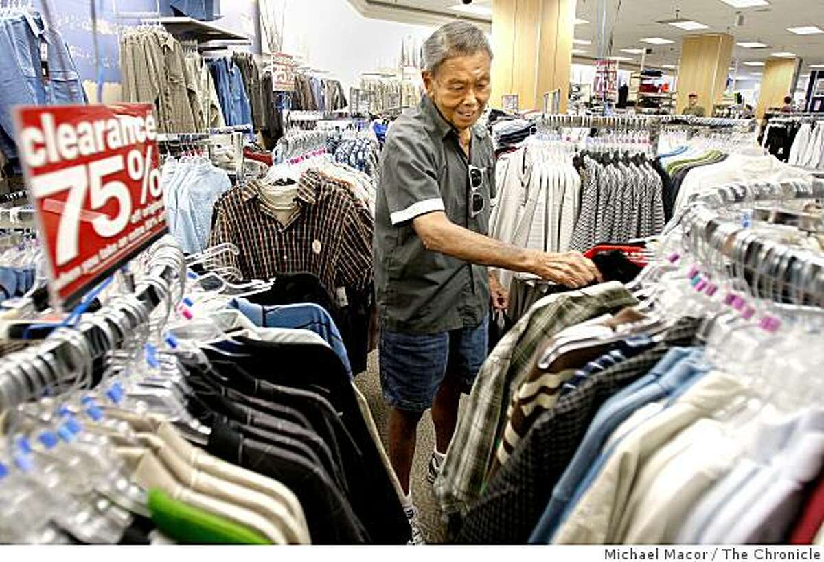 Liquidation sales will start today (Friday, Oct. 31) at Mervyns, the 59-year-old department store chain based in Hayward that announced earlier this month it would go out of business. San Francisco resident Brian Lee shopping at the Mervyn's Department store on the corner of Masonic and Geary Streets on Friday Oct. 17, 2008, learned today of the store's closing. The ailing department store, which filed for Chapter 11 bankruptcy protection in July, announced today that it plans to liquidate all of its stores. Lee says he has shopped the Mervyn's San Francisco store for the past 5 years.