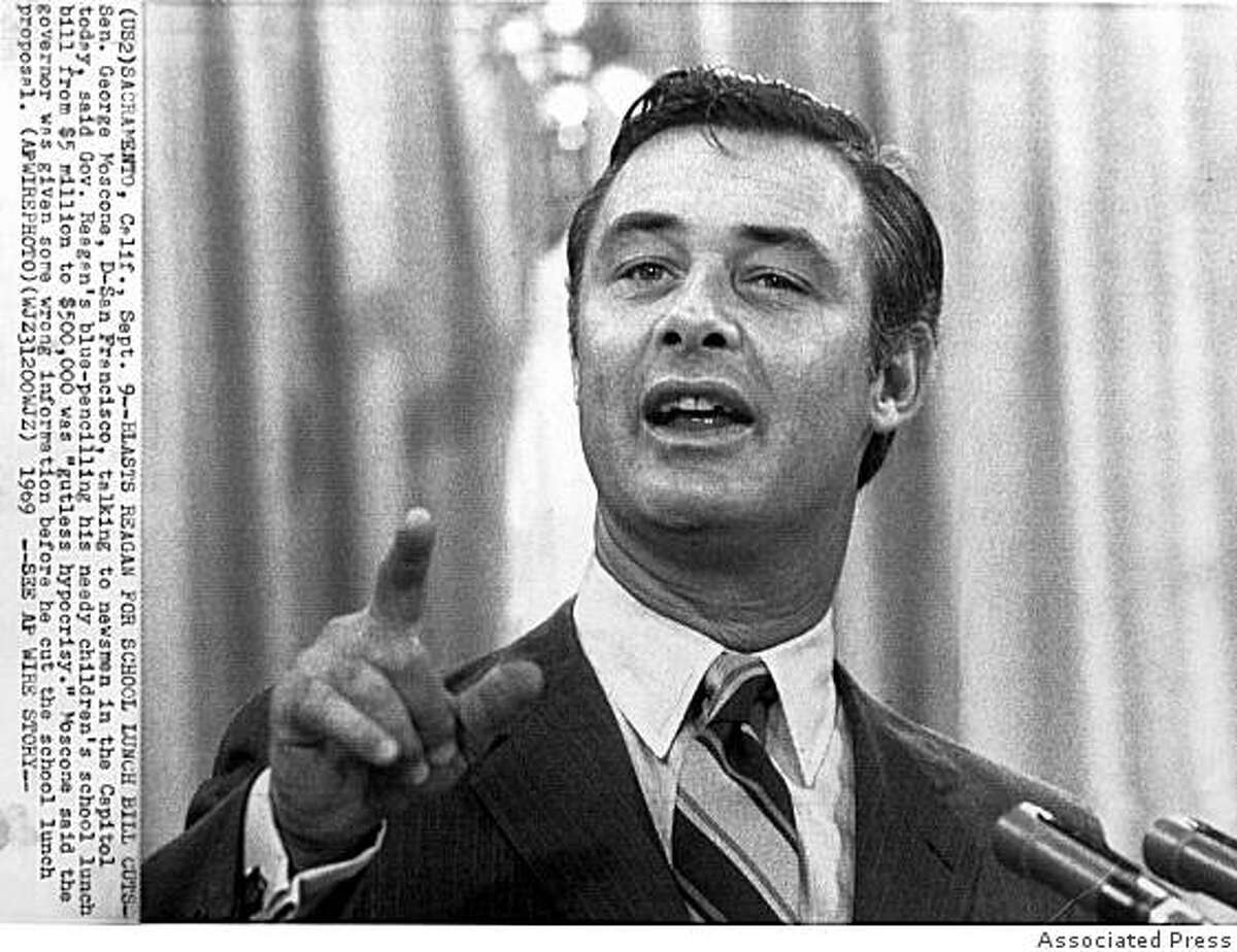 Mayor George Moscone was assasinated in 1978 on the day he was to mediate a settlement to integrate San Francisco's police department.
