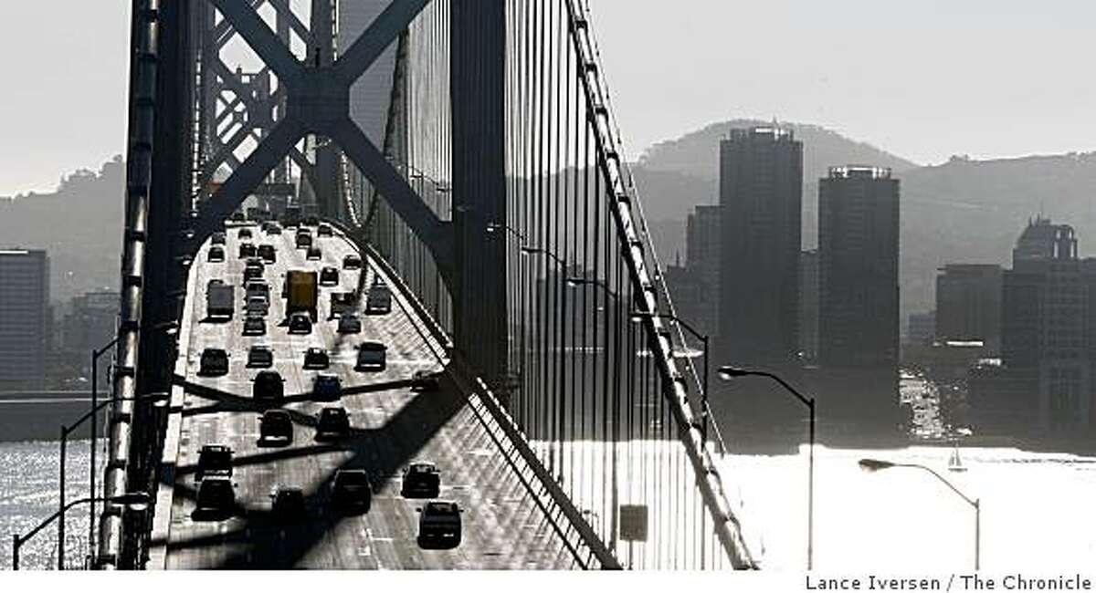 Motorist driving West across the Bay Bridge into San Francisco could be facing new fees if a proposal is approved to charge people who drive certain routes at certain times is passed. November 21, 2008