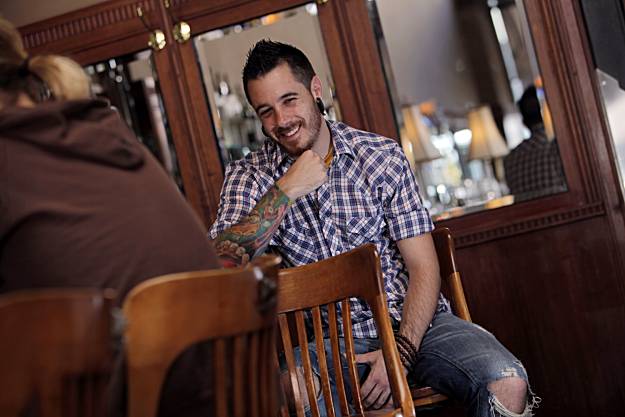 How is the man woman question presented in halfway house discuss image