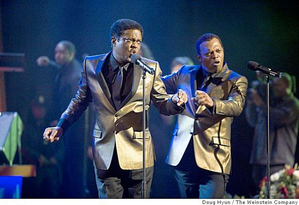 Bernie Mac, left, and Samuel L. Jackson are shown in a scene from, "Soul Men."