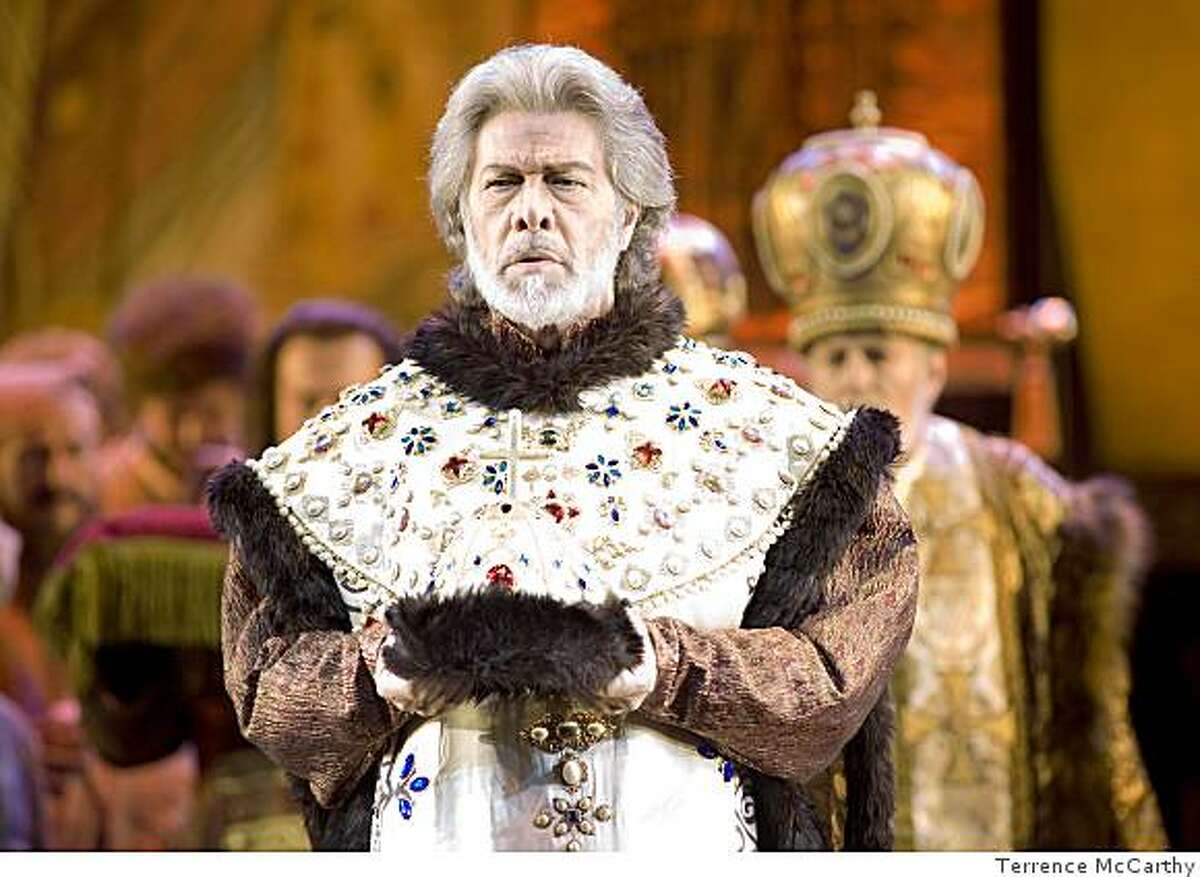 Samuel Ramey as Boris in San Francisco Opera's Boris Godunov.