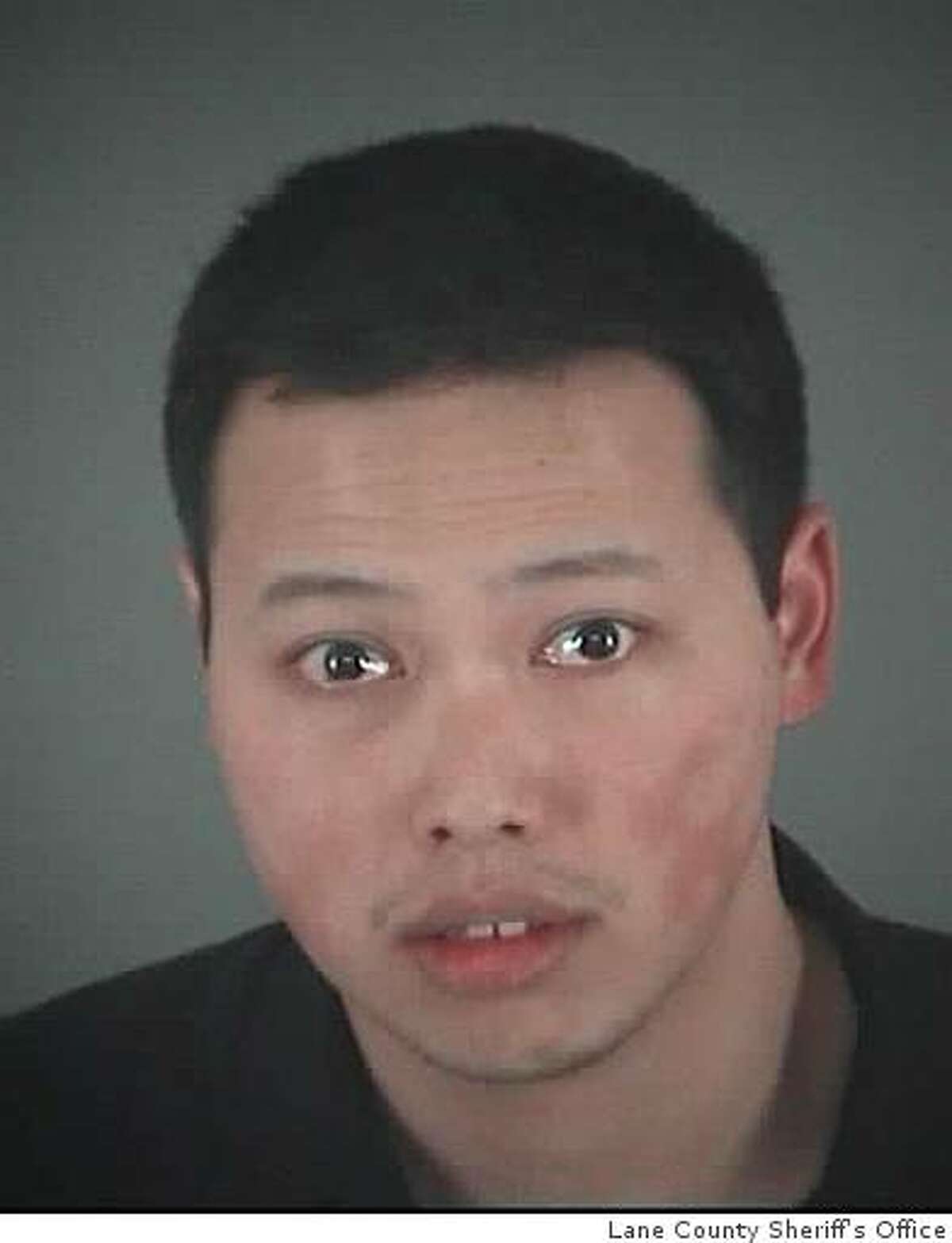 Booking mug for Joseph Hokai Tang for VIOLIN21. Provided by the Lane County Sheriff's Office in Oregon.