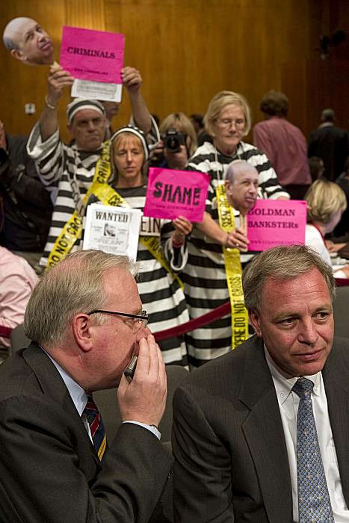 Senators excoriate Goldman Sachs execs