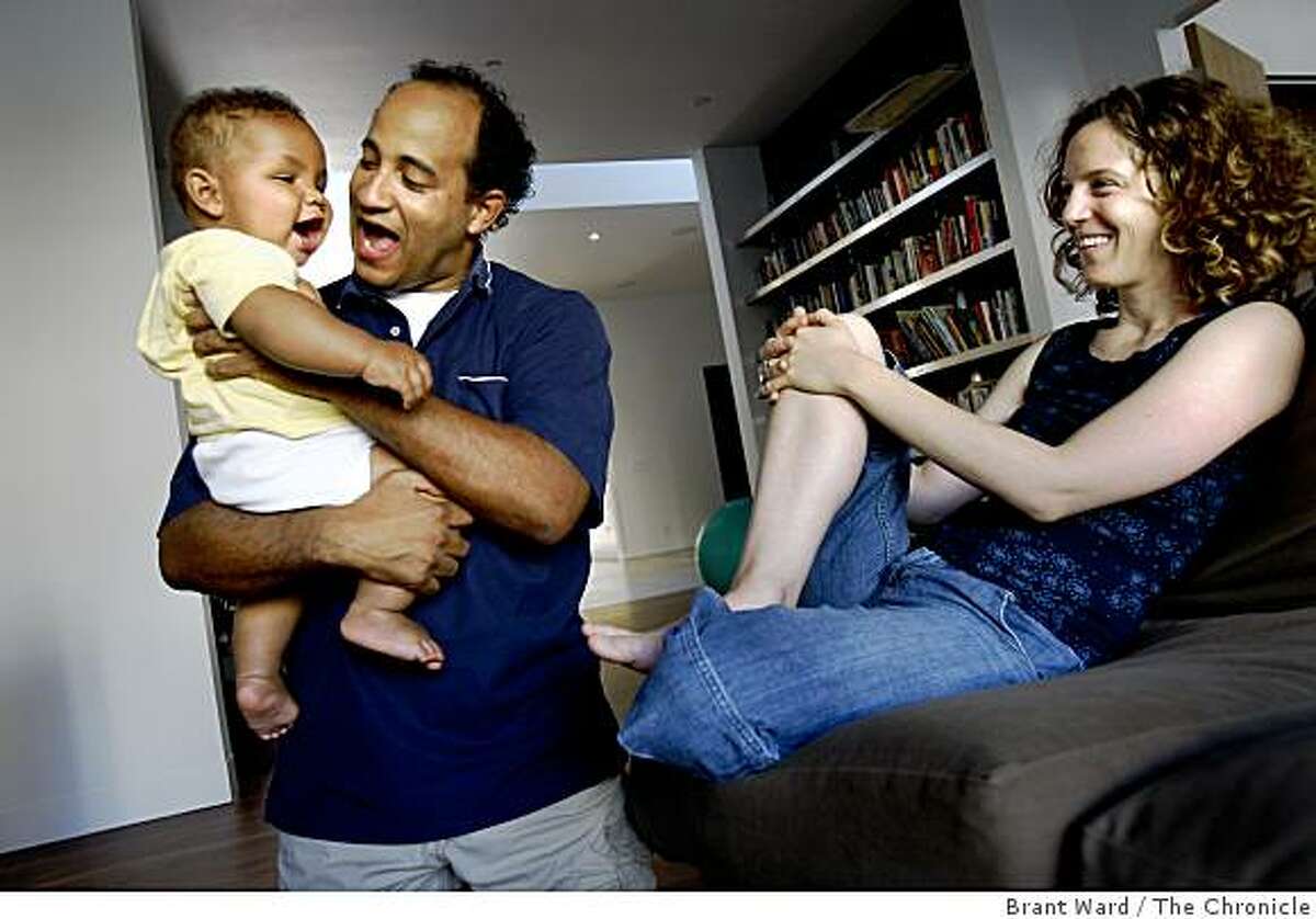 Jonah becomes animated when Dad, James Rucker, arrives home. Heidi smiles at the exchange. James Rucker and Heidi Hess, a young couple with a new baby Jonah, are donors to the San Francisco Foundation. They started a fund which supports YouthSpeaks, Downtown College Prep in San Jose and the Gay-Straight Alliance Network.