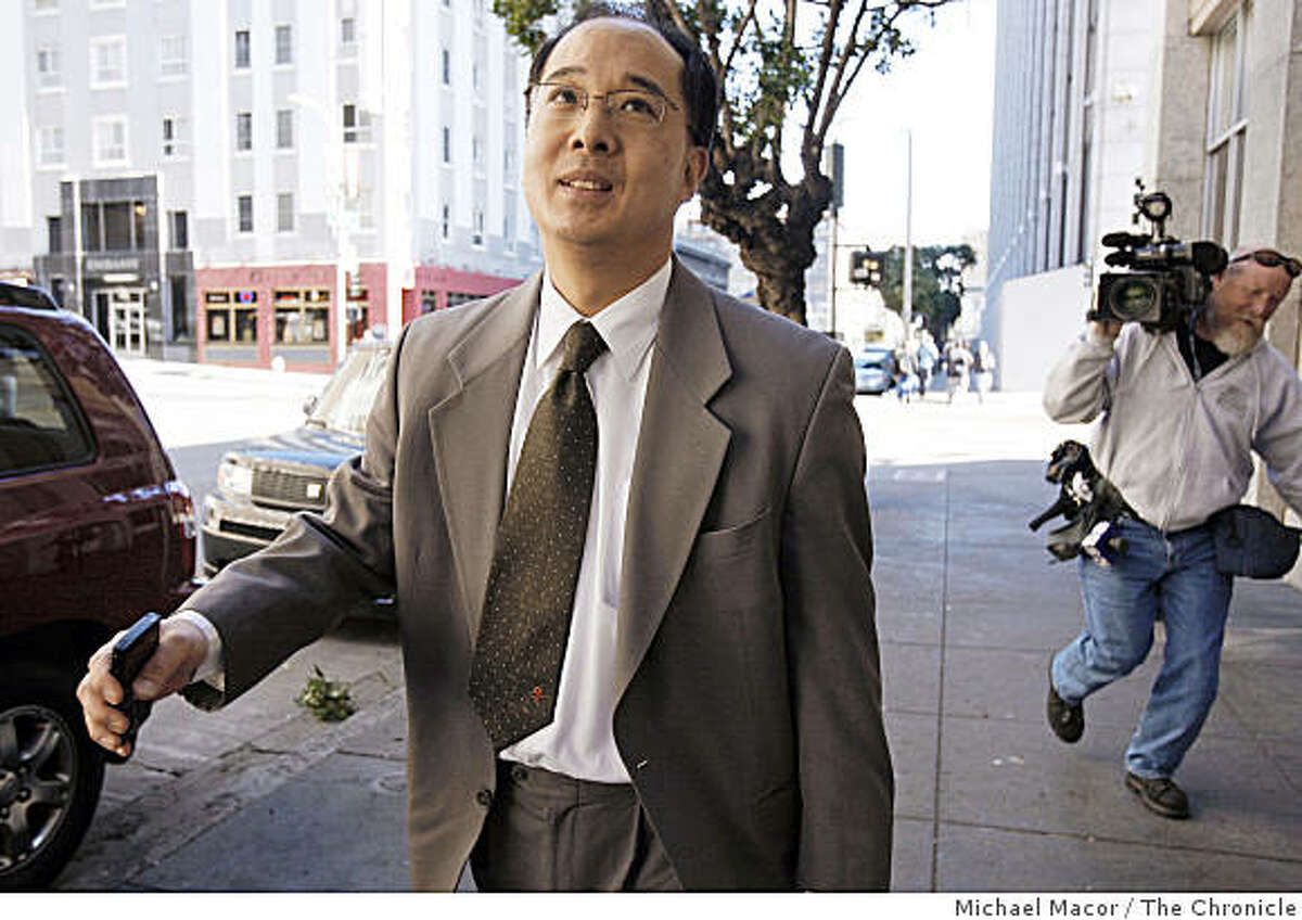 Former San Francisco Supervisor Ed Jew, leaves the Federal Building in San Francisco, Calif on Friday Oct. 10, 2008, after pleading guilty to federal charges.