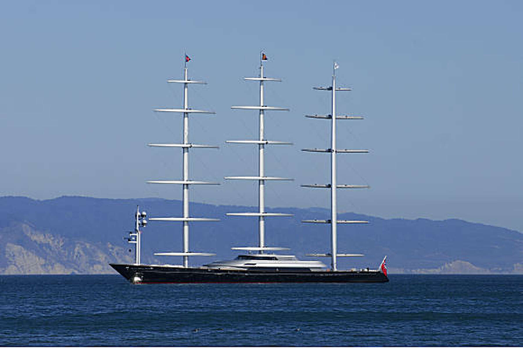 Spectacular Yacht Maltese Falcon Due In Bay