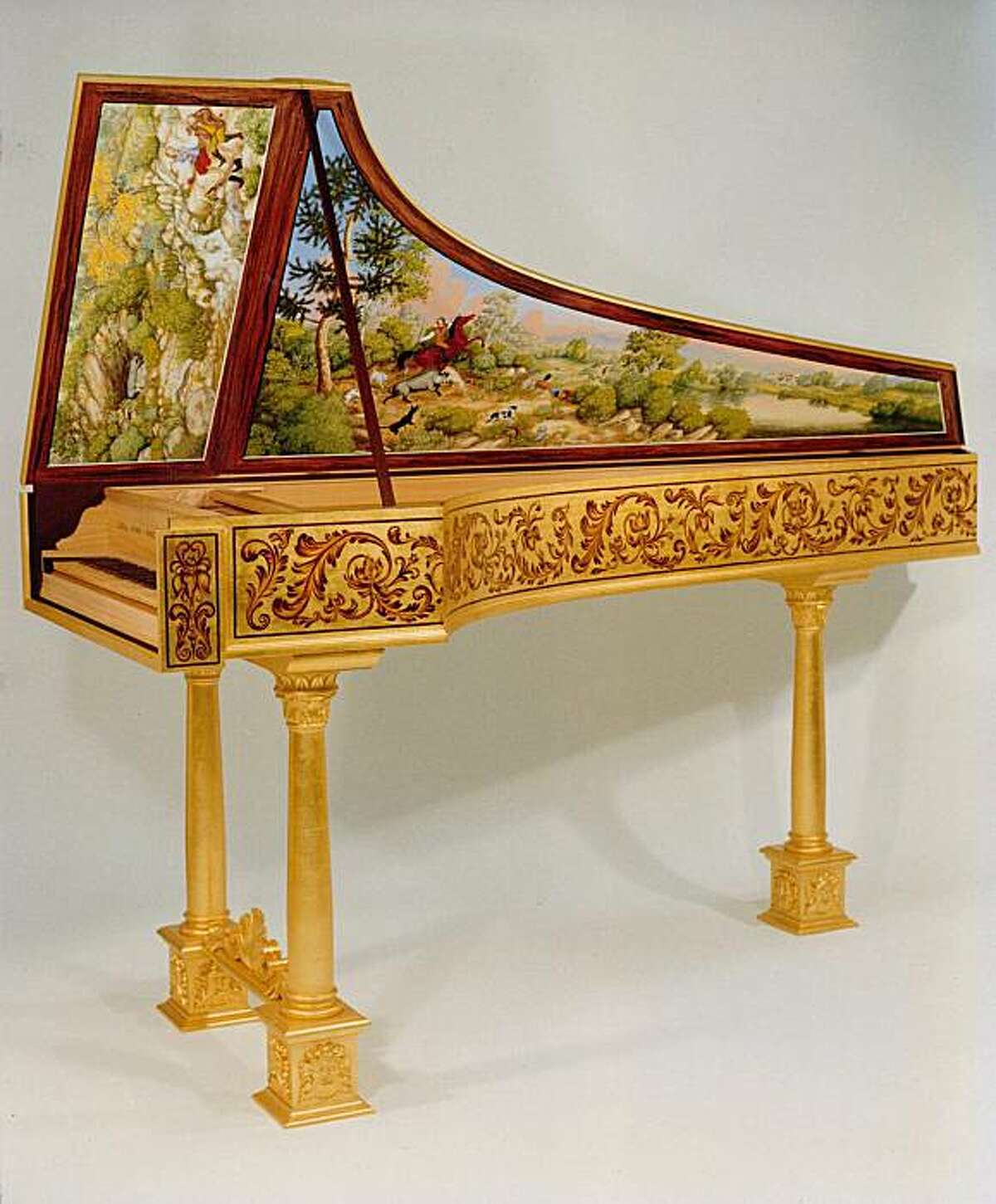 Conductor keyed in to custombuilt harpsichord