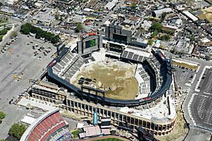 Aerial view of Shea Stadium, Home of N.Y. Mets Baseball and N.Y. Jets  Football