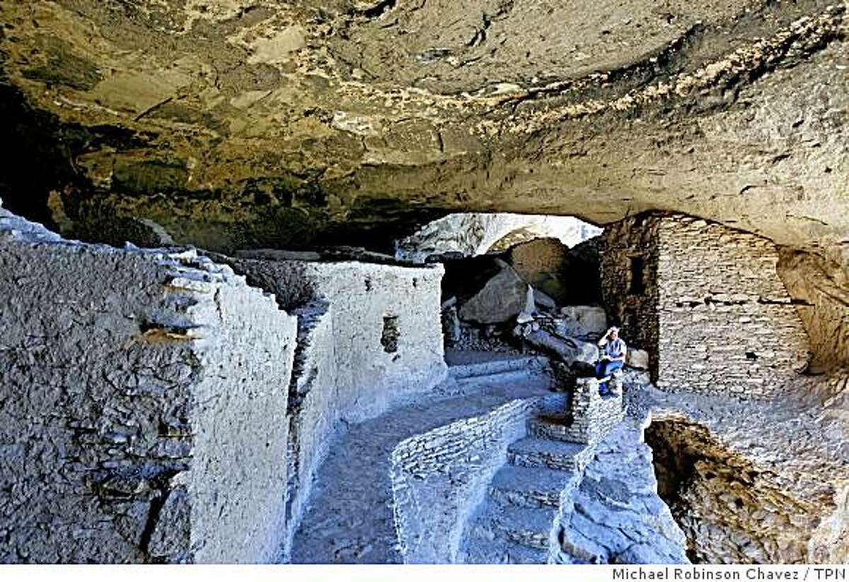 The ancient Gila Cliff Dwellings lie within the New Mexico wilderness area. The national monument was established in 1907. Illustrates TRAVEL-GILA (category t) by Hugo Martin (c) 2008, Los Angeles Times. Moved Thursday, Sept. 18, 2008. (MUST CREDIT: Los Angeles Times photo by Michael Robinson Chavez.)