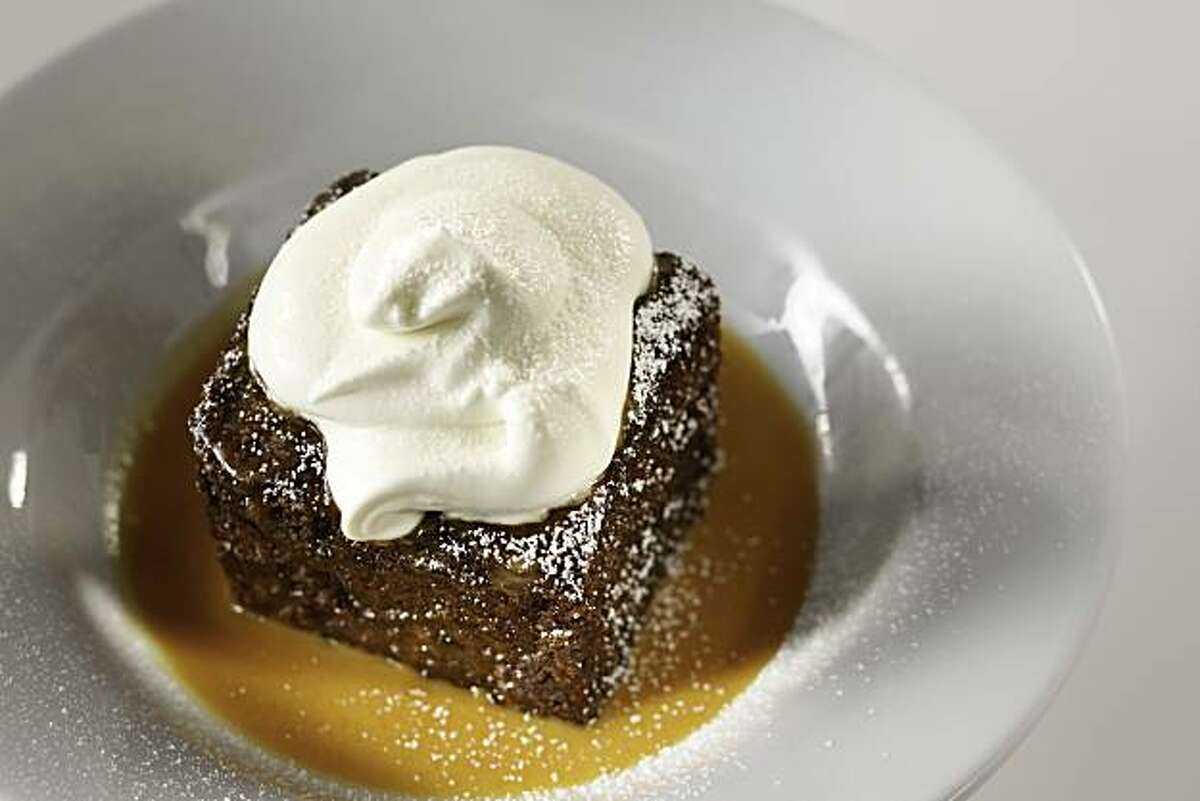 Chow's Ginger Cake with Caramel Sauce and Whipped Cream in San Francisco, Calif., on February 17, 2010. Food styled by Julia Mitchell.